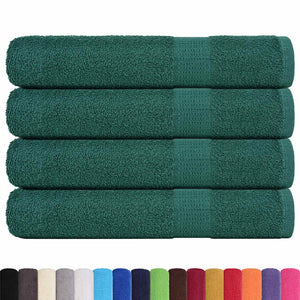 vidaXL Sauna Towels 4 pcs Green 80x200 cm 360 gsm 100% Cotton