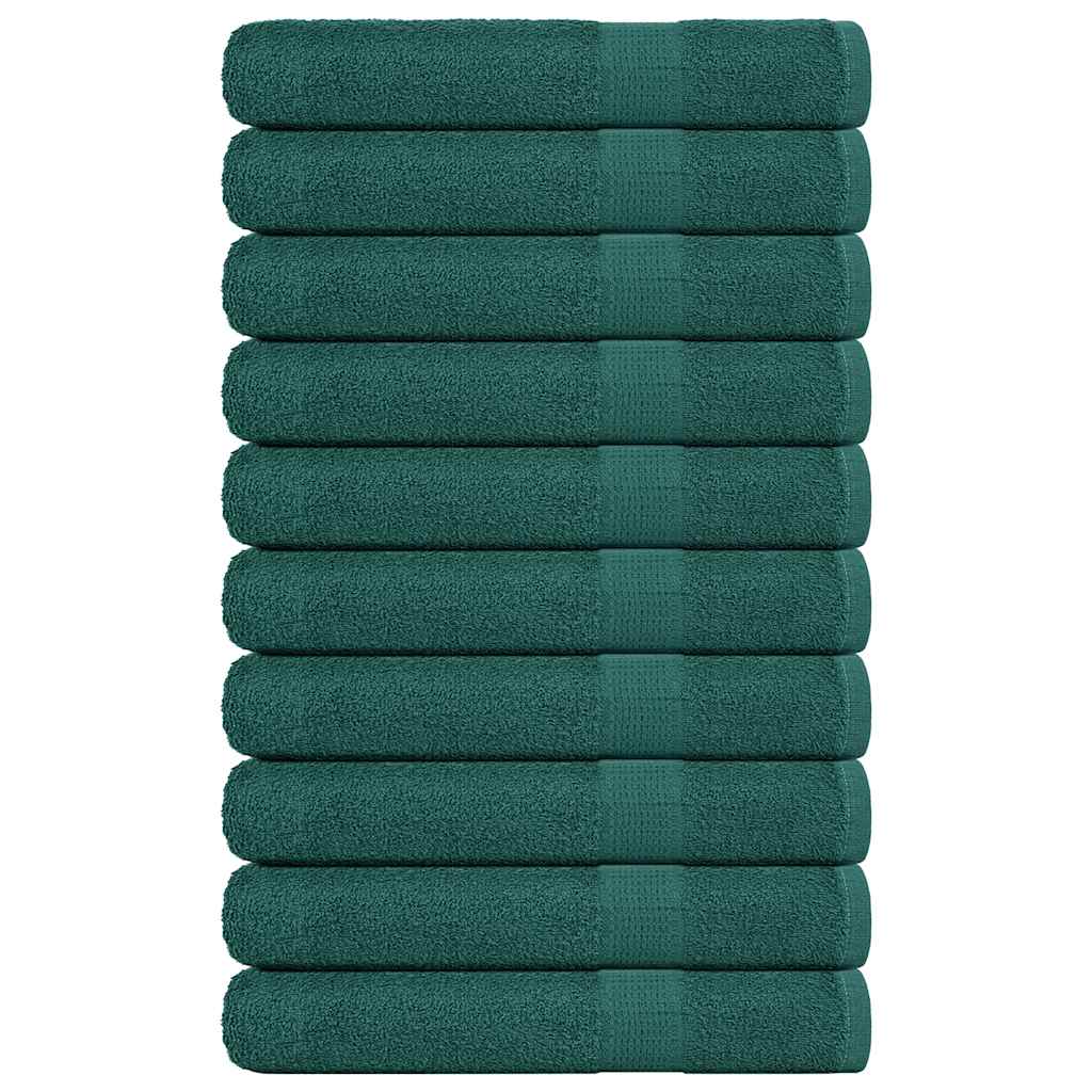 vidaXL Sauna Towels 10 pcs Green 80x200 cm 360 gsm 100% Cotton