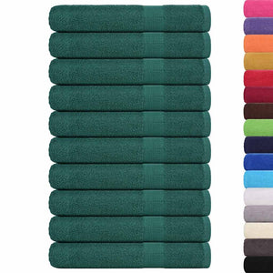 vidaXL Sauna Towels 10 pcs Green 80x200 cm 360 gsm 100% Cotton