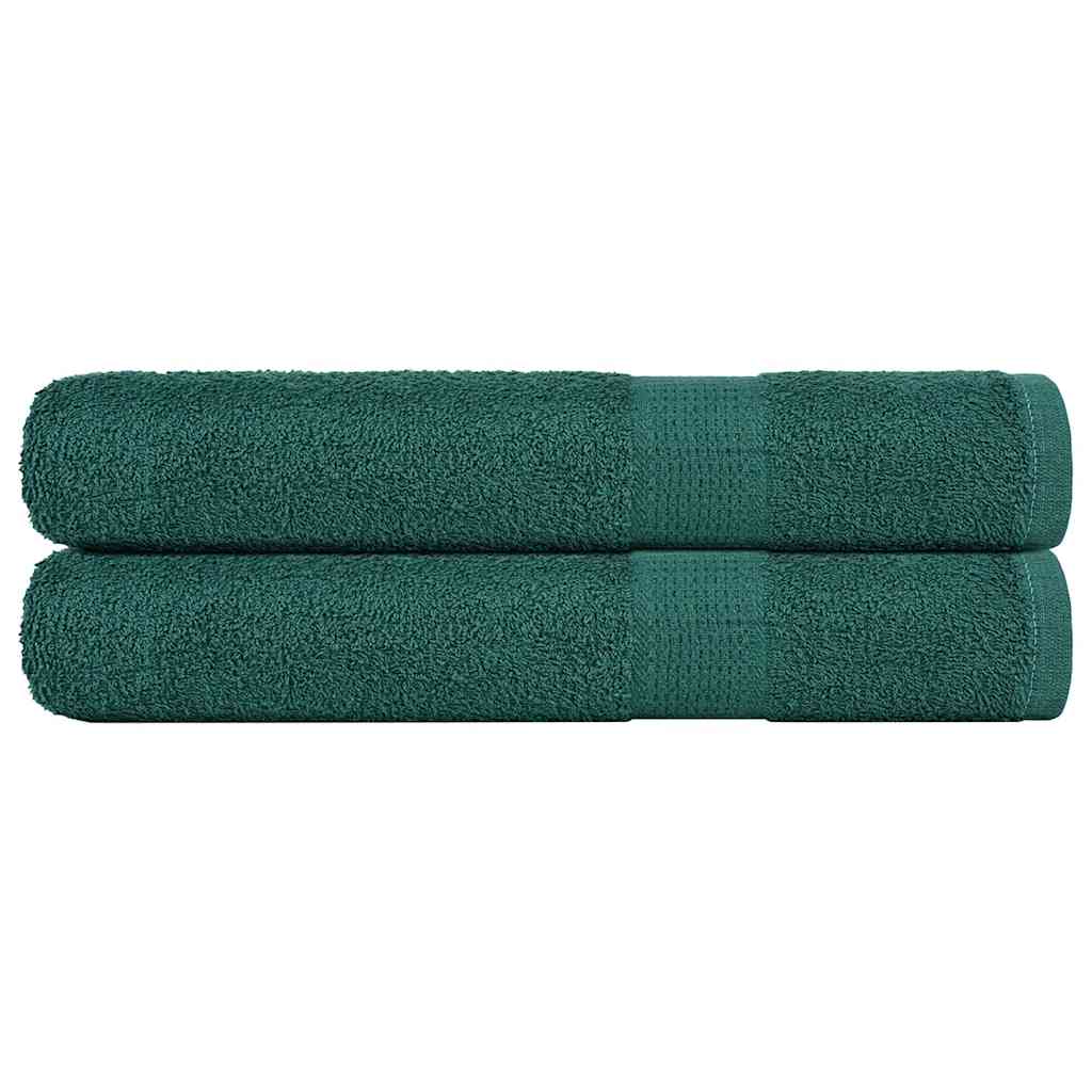 vidaXL Towels 2 pcs Green 100x200 cm 360 gsm 100% Cotton