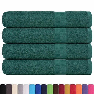 vidaXL Towels 4 pcs Green 100x200 cm 360 gsm 100% Cotton