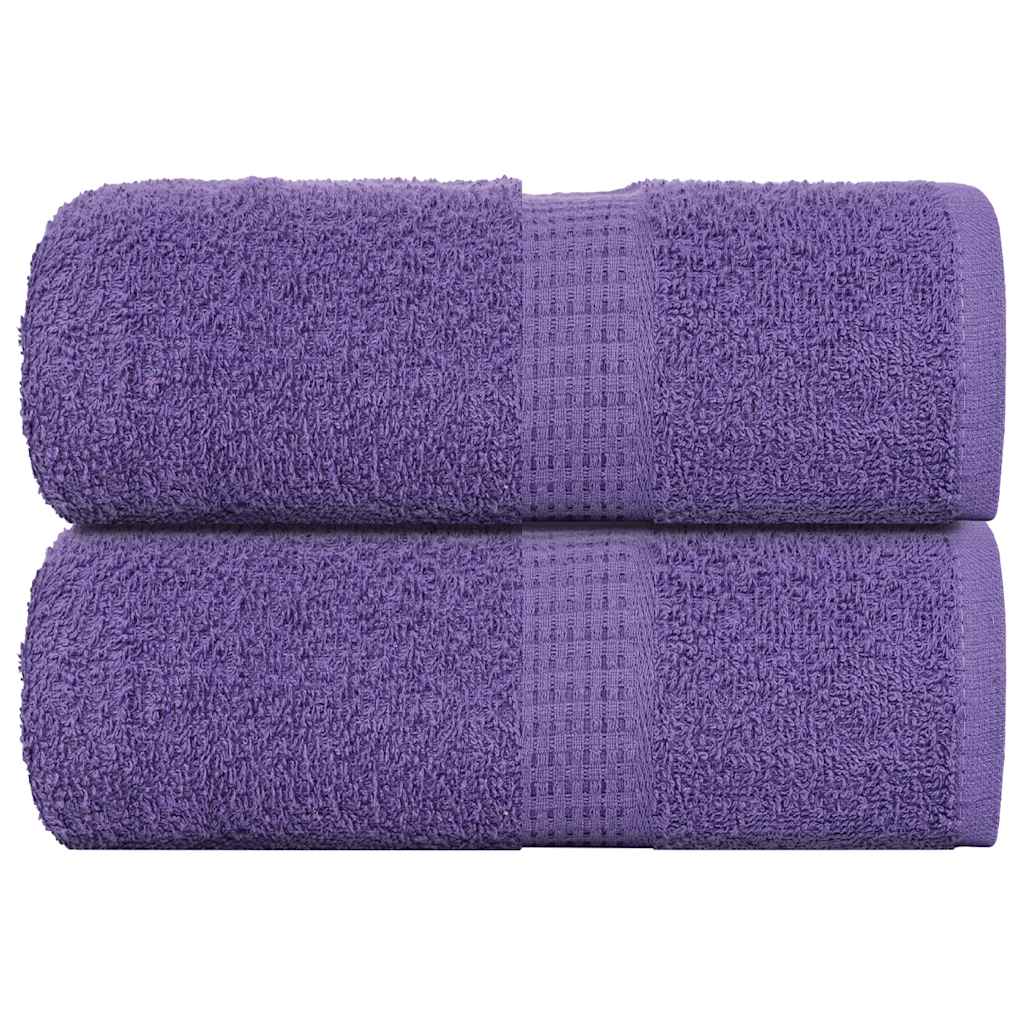 vidaXL Soap Towels 2 pcs Purple 30x30 cm 360 gsm 100% Cotton