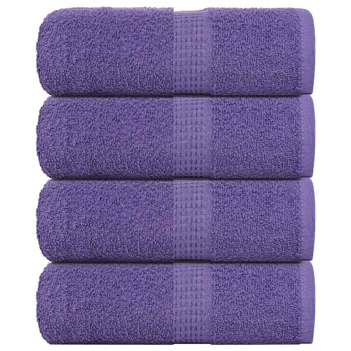 vidaXL Soap Towels 4 pcs Purple 30x30 cm 360 gsm 100% Cotton