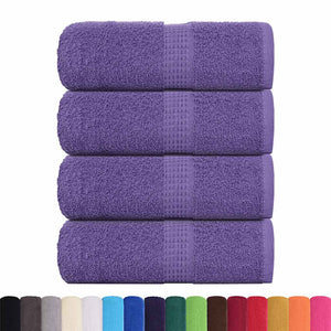 vidaXL Soap Towels 4 pcs Purple 30x30 cm 360 gsm 100% Cotton