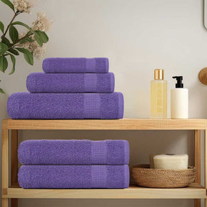 vidaXL Soap Towels 4 pcs Purple 30x30 cm 360 gsm 100% Cotton