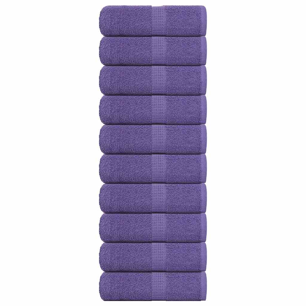 vidaXL Soap Towels 10 pcs Purple 30x30 cm 360 gsm 100% Cotton