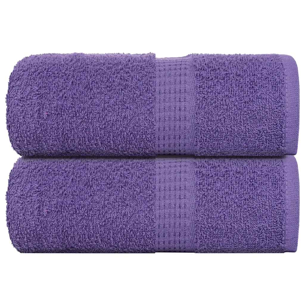 vidaXL Guest Towels 2 pcs Purple 30x50 cm 360 gsm 100% Cotton