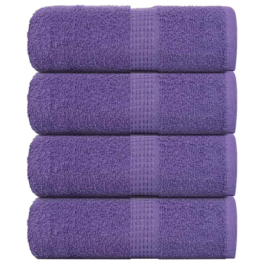 vidaXL Guest Towels 4 pcs Purple 30x50 cm 360 gsm 100% Cotton