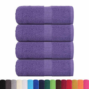 vidaXL Guest Towels 4 pcs Purple 30x50 cm 360 gsm 100% Cotton