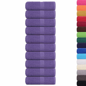 vidaXL Guest Towels 10 pcs Purple 30x50 cm 360 gsm 100% Cotton