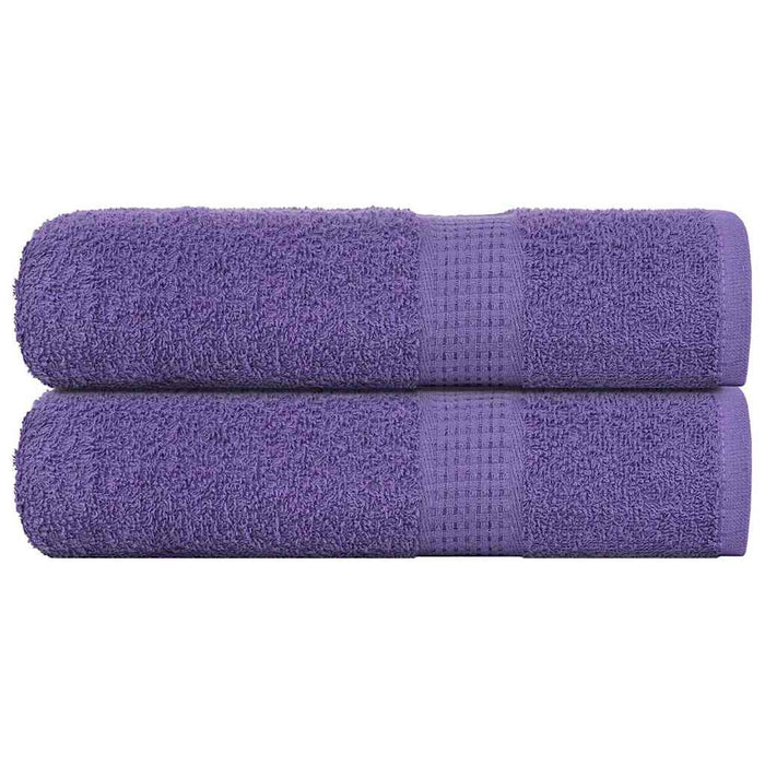 vidaXL Hand Towels 2 pcs Purple 50x100 cm 360 gsm 100% Cotton