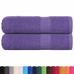 vidaXL Hand Towels 2 pcs Purple 50x100 cm 360 gsm 100% Cotton