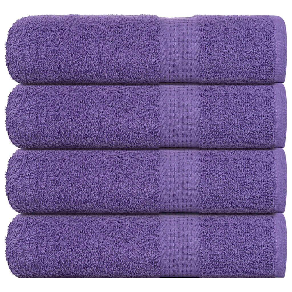 vidaXL Hand Towels 4 pcs Purple 50x100 cm 360 gsm 100% Cotton