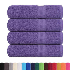 vidaXL Hand Towels 4 pcs Purple 50x100 cm 360 gsm 100% Cotton