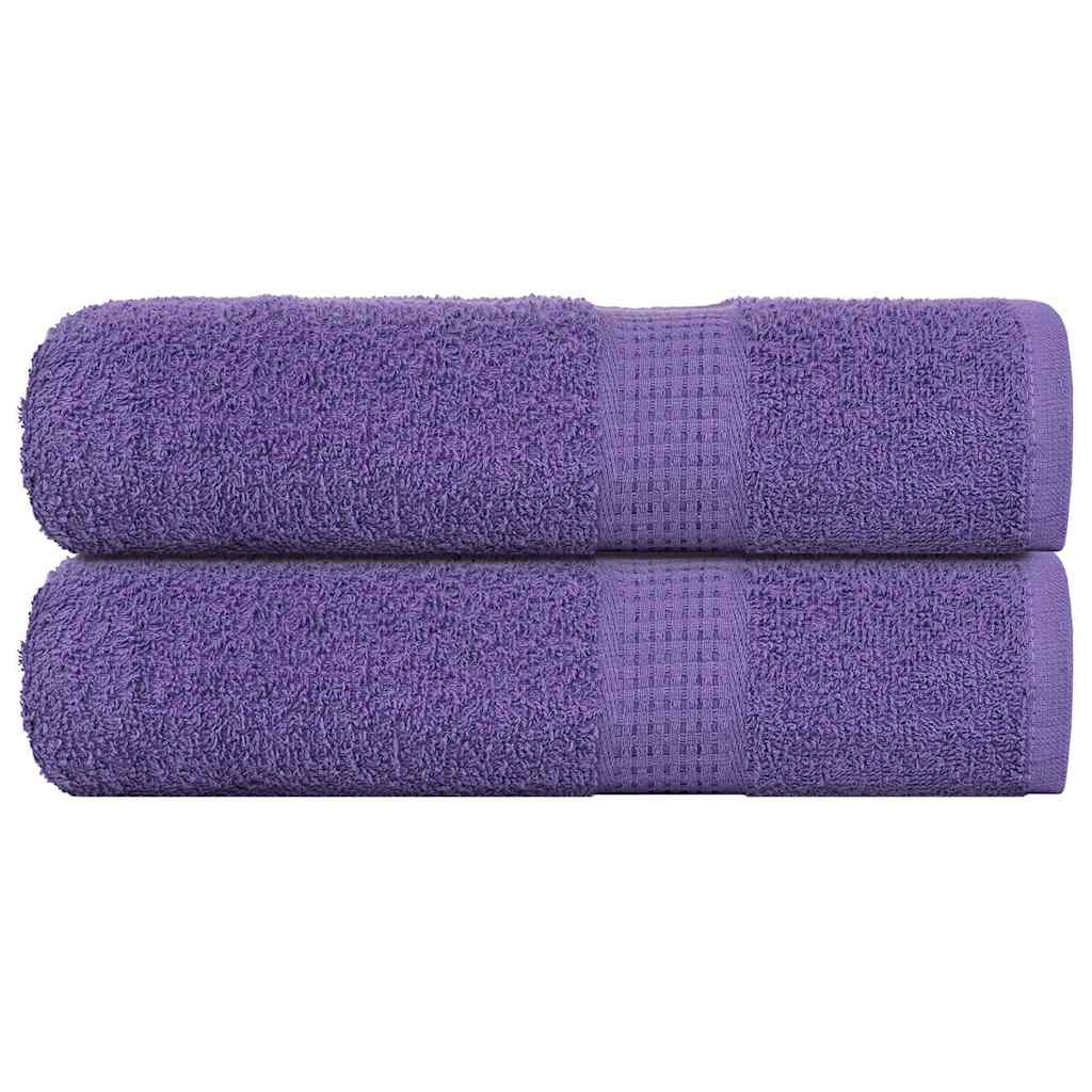 vidaXL Bath Towels 2 pcs Purple 100x150 cm 360 gsm 100% Cotton