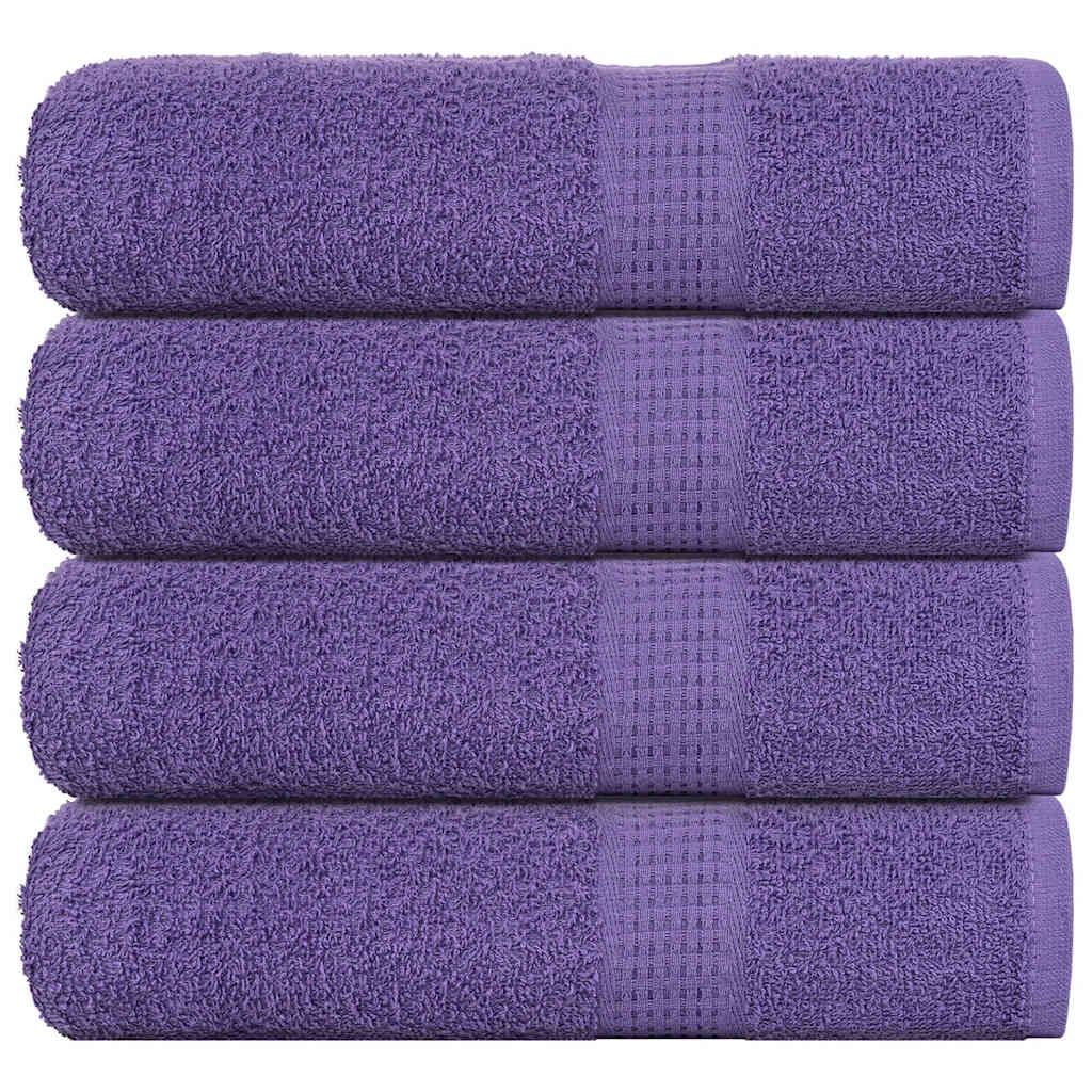 vidaXL Bath Towels 4 pcs Purple 100x150 cm 360 gsm 100% Cotton