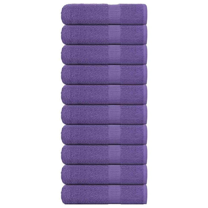 vidaXL Bath Towels 10 pcs Purple 100x150 cm 360 gsm 100% Cotton