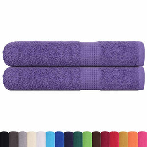 vidaXL Sauna Towels 2 pcs Purple 80x200 cm 360 gsm 100% Cotton