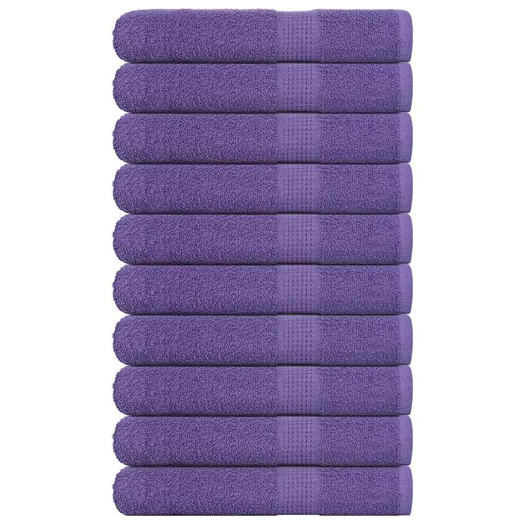 vidaXL Sauna Towels 10 pcs Purple 80x200 cm 360 gsm 100% Cotton