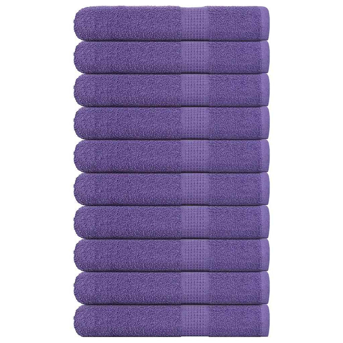 vidaXL Sauna Towels 10 pcs Purple 80x200 cm 360 gsm 100% Cotton