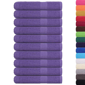 vidaXL Sauna Towels 10 pcs Purple 80x200 cm 360 gsm 100% Cotton