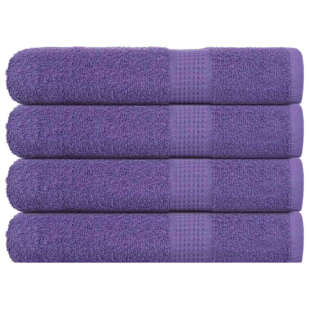 vidaXL Towels 4 pcs Purple 100x200 cm 360 gsm 100% Cotton