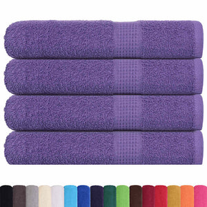 vidaXL Towels 4 pcs Purple 100x200 cm 360 gsm 100% Cotton