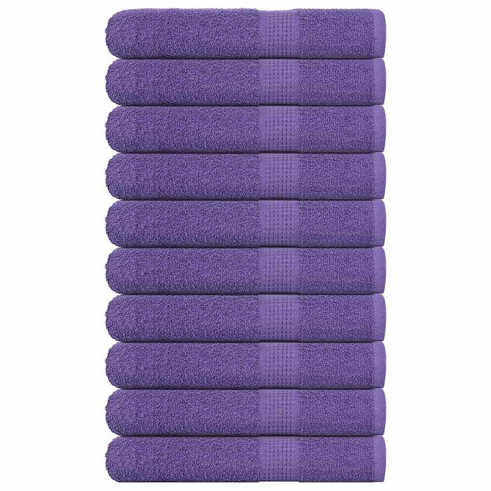 vidaXL Towels 10 pcs Purple 100x200 cm 360 gsm 100% Cotton