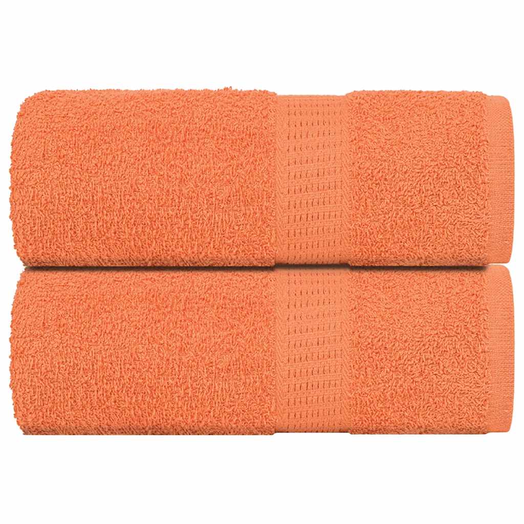 vidaXL Soap Towels 2 pcs Orange 30x30 cm 360 gsm 100% Cotton