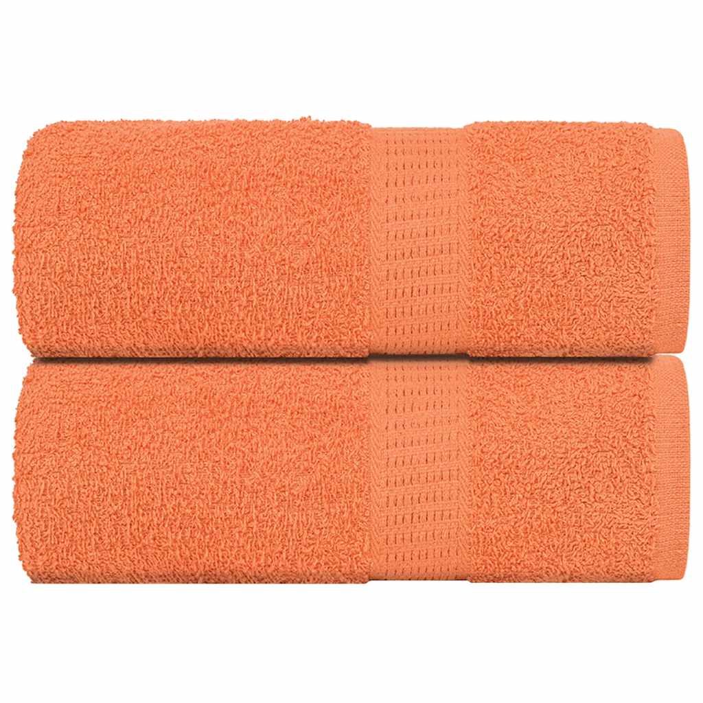 vidaXL Guest Towels 2 pcs Orange 30x50 cm 360 gsm 100% Cotton