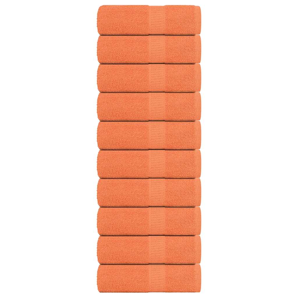 vidaXL Guest Towels 10 pcs Orange 30x50 cm 360 gsm 100% Cotton