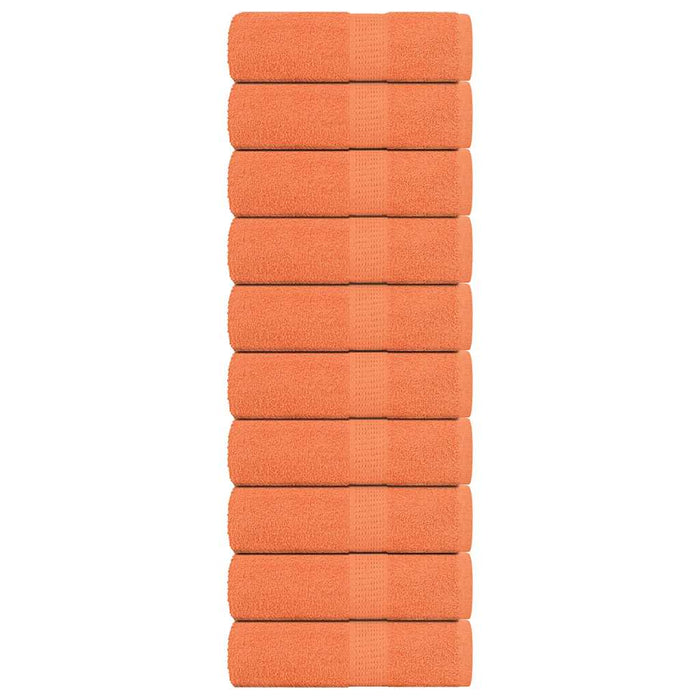 vidaXL Guest Towels 10 pcs Orange 30x50 cm 360 gsm 100% Cotton