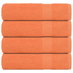 vidaXL Hand Towels 4 pcs Orange 50x100 cm 360 gsm 100% Cotton