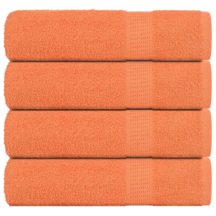 vidaXL Hand Towels 4 pcs Orange 50x100 cm 360 gsm 100% Cotton