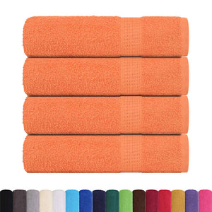 vidaXL Hand Towels 4 pcs Orange 50x100 cm 360 gsm 100% Cotton