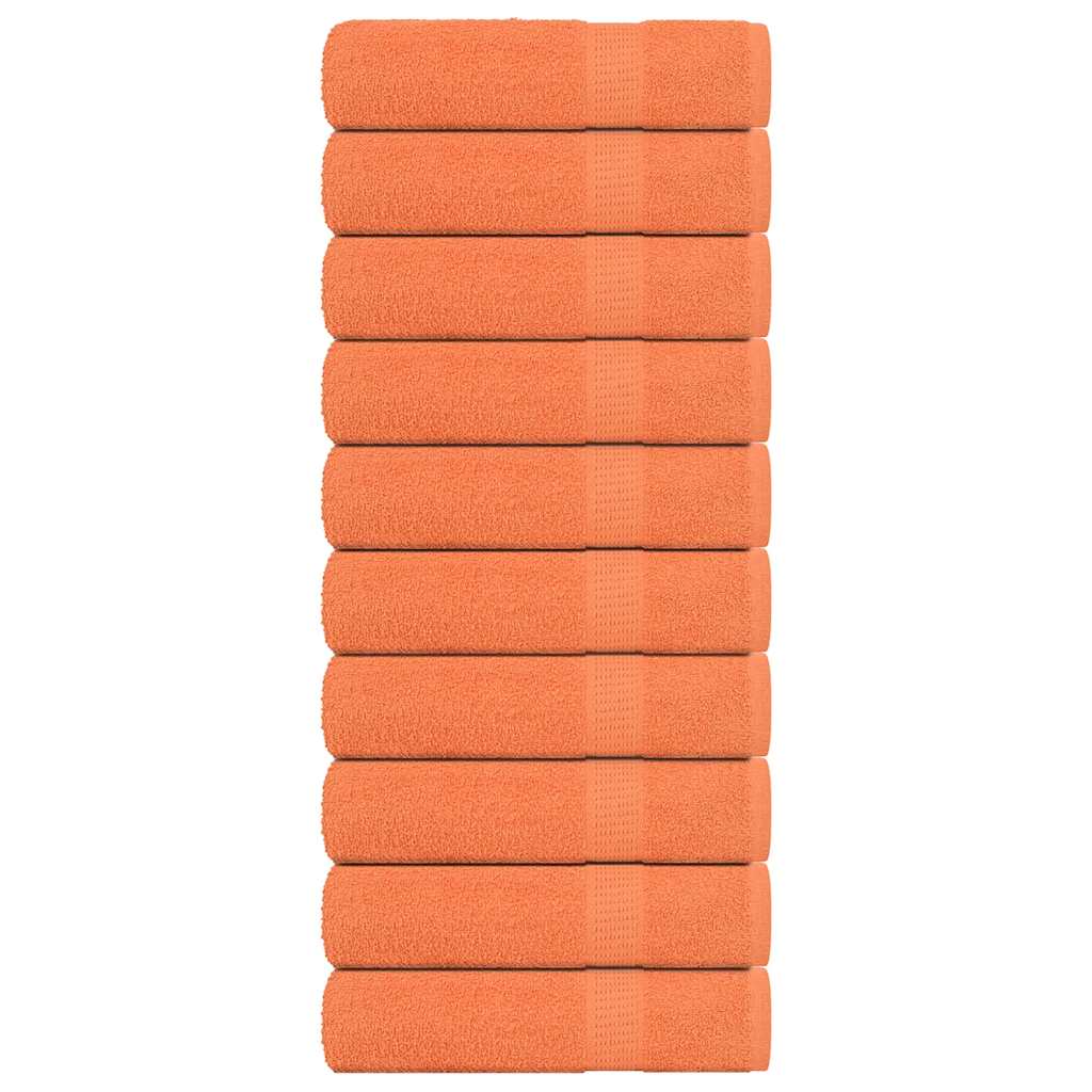 vidaXL Hand Towels 10 pcs Orange 50x100 cm 360 gsm 100% Cotton