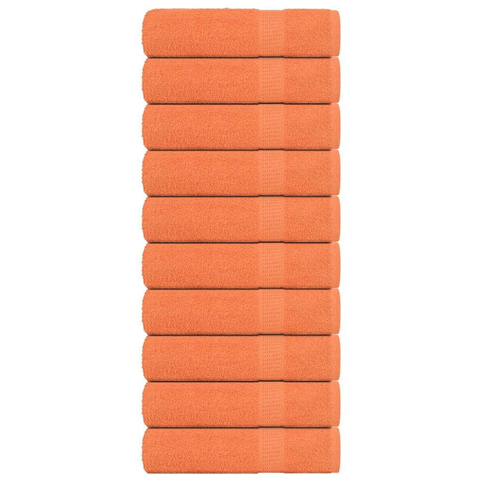 vidaXL Hand Towels 10 pcs Orange 50x100 cm 360 gsm 100% Cotton