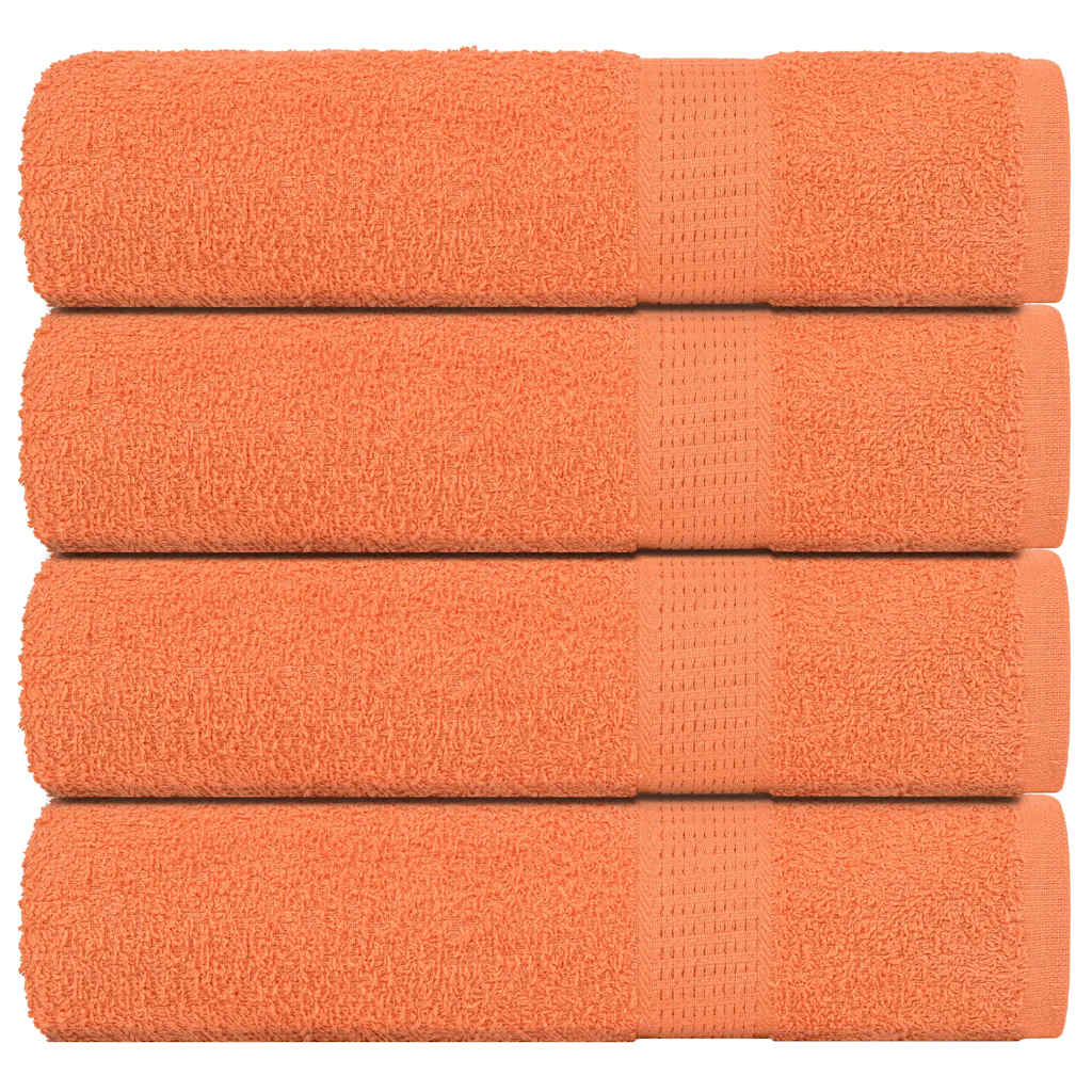 vidaXL Shower Towels 4 pcs Orange 70x140 cm 360 gsm 100% Cotton