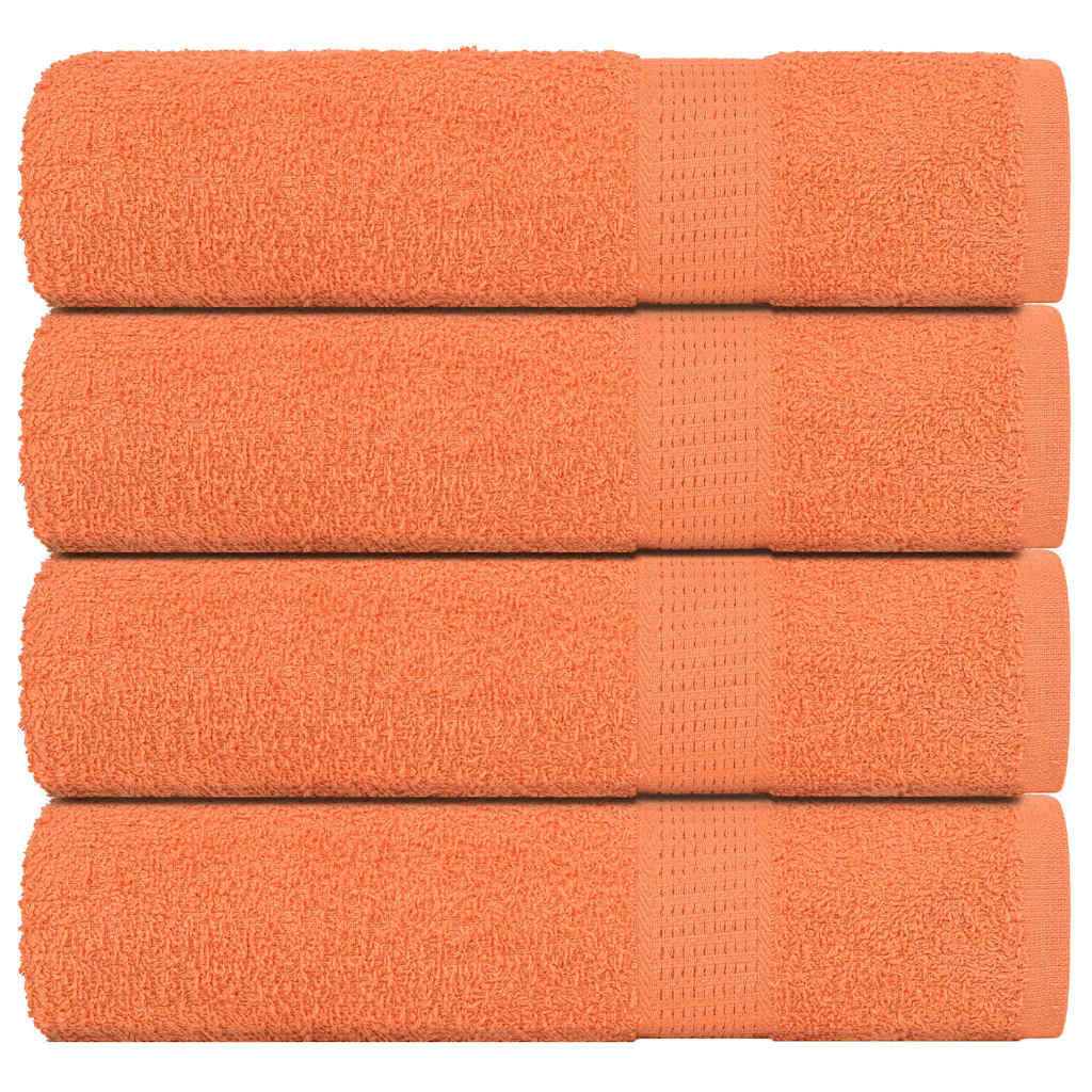 vidaXL Bath Towels 4 pcs Orange 100x150 cm 360 gsm 100% Cotton