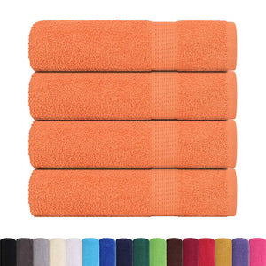 vidaXL Bath Towels 4 pcs Orange 100x150 cm 360 gsm 100% Cotton