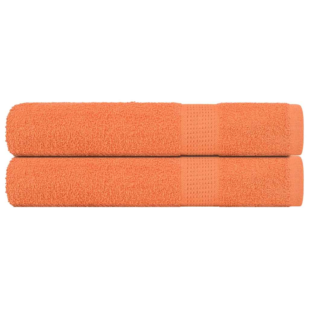 vidaXL Sauna Towels 2 pcs Orange 80x200 cm 360 gsm 100% Cotton