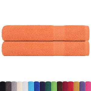 vidaXL Sauna Towels 2 pcs Orange 80x200 cm 360 gsm 100% Cotton