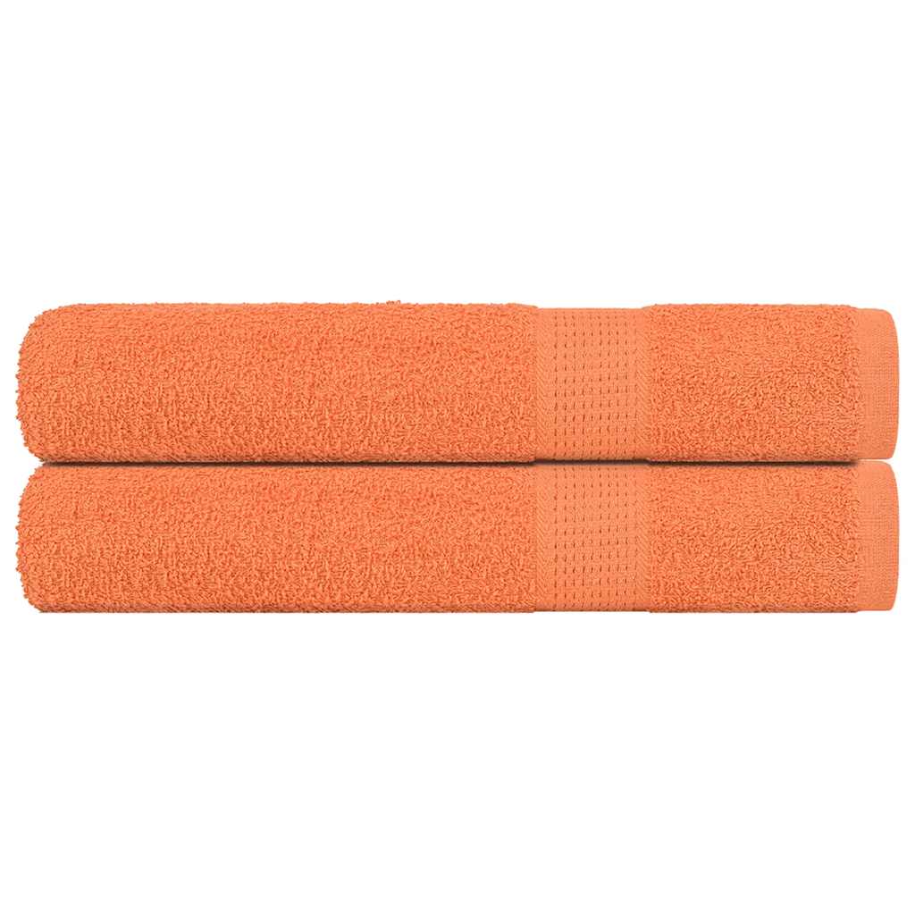 vidaXL Towels 2 pcs Orange 100x200 cm 360 gsm 100% Cotton