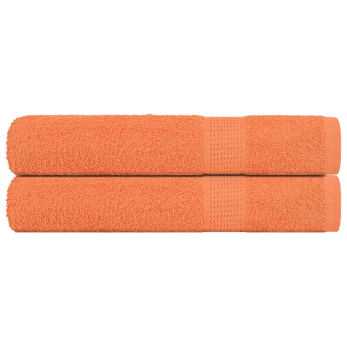 vidaXL Towels 2 pcs Orange 100x200 cm 360 gsm 100% Cotton