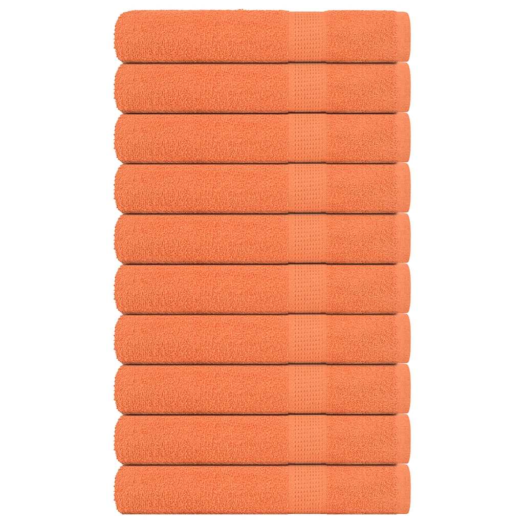 vidaXL Towels 10 pcs Orange 100x200 cm 360 gsm 100% Cotton