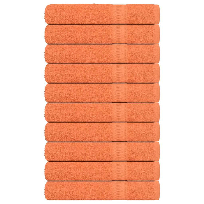 vidaXL Towels 10 pcs Orange 100x200 cm 360 gsm 100% Cotton