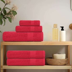 vidaXL Soap Towels 2 pcs Red 30x30 cm 360 gsm 100% Cotton