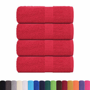 vidaXL Guest Towels 4 pcs Red 30x50 cm 360 gsm 100% Cotton