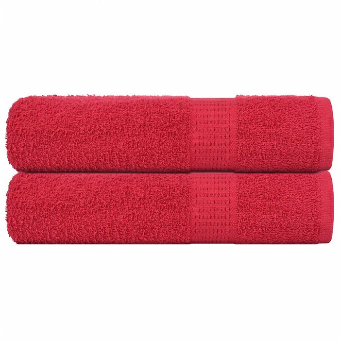 vidaXL Hand Towels 2 pcs Red 50x100 cm 360 gsm 100% Cotton