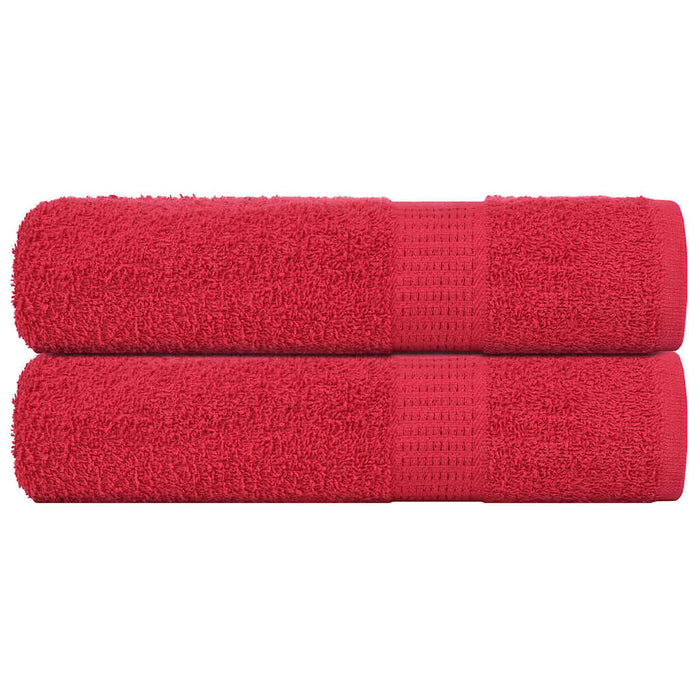 vidaXL Shower Towels 2 pcs Red 70x140 cm 360 gsm 100% Cotton